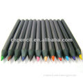 3.5\" color lead black wood pencil. with paper tube packing and sharpener cover.